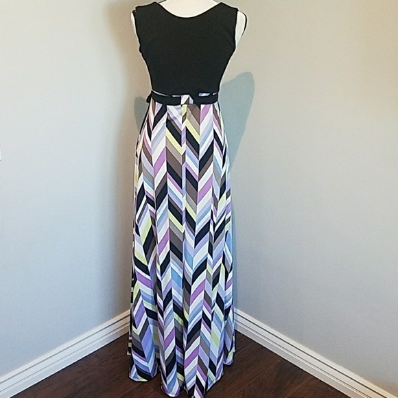 NWOT Panza | Black | Geometric Print | Maxi Dress - Picture 2 of 5